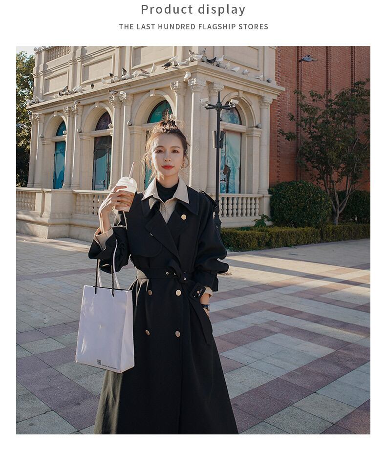 アウター レディース トレンチコート ひざ下 無地 春 秋 冬 スリム