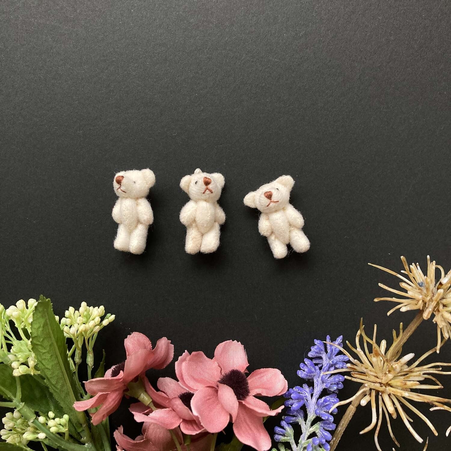 再入荷〉ミニ白いテディベアチャーム | Dua-アクセサリーパーツショップ