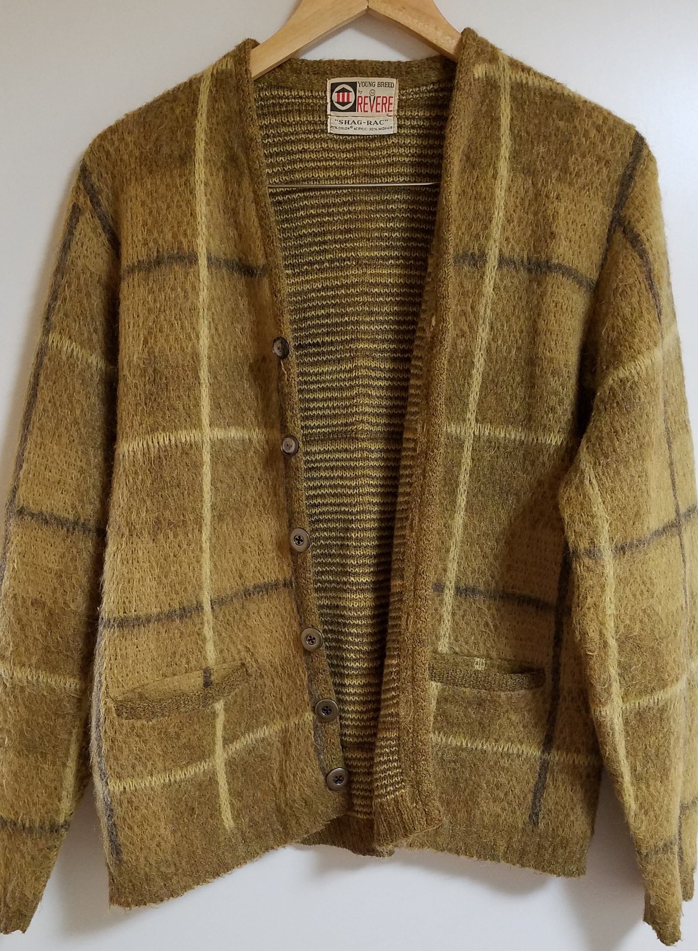 60s vintage mohair cardigan revere