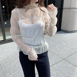 Sheer tulle tops/ white(即納商品)