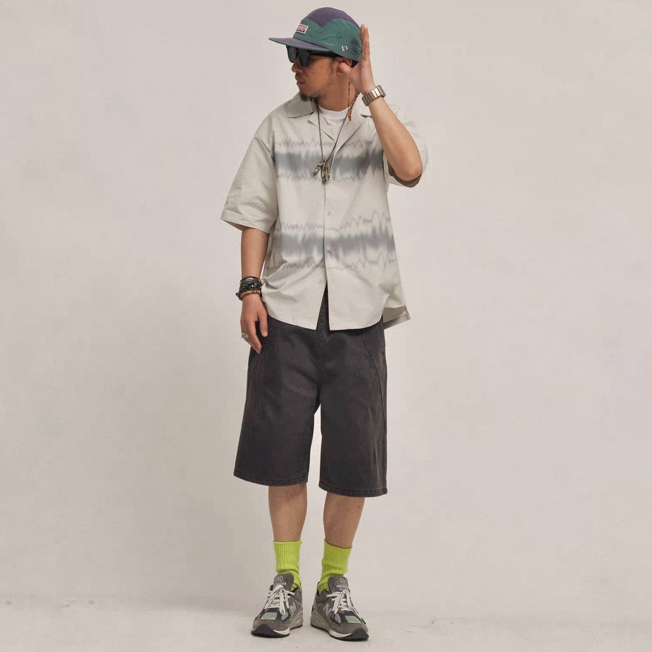 Tie dye wave pattern shirt 1451 - 1