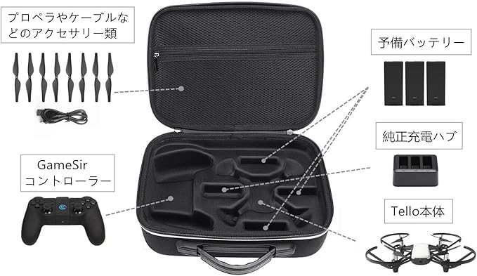 B*b様 Tello ドローン2個　リモコン付き 3バッテリー B*b様 Tello ドローン2個 リモコン付き 3バッテリー tello バッテリー