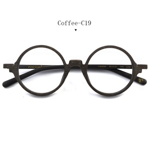 Retro Wood Grain Glasses -round- / レトロ ウッド グレイン メガネ -ラウンド-　