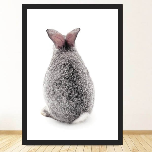 2枚セット 33×43cm アートパネル 枠付きフレーム絵画 うさぎ もふもふ