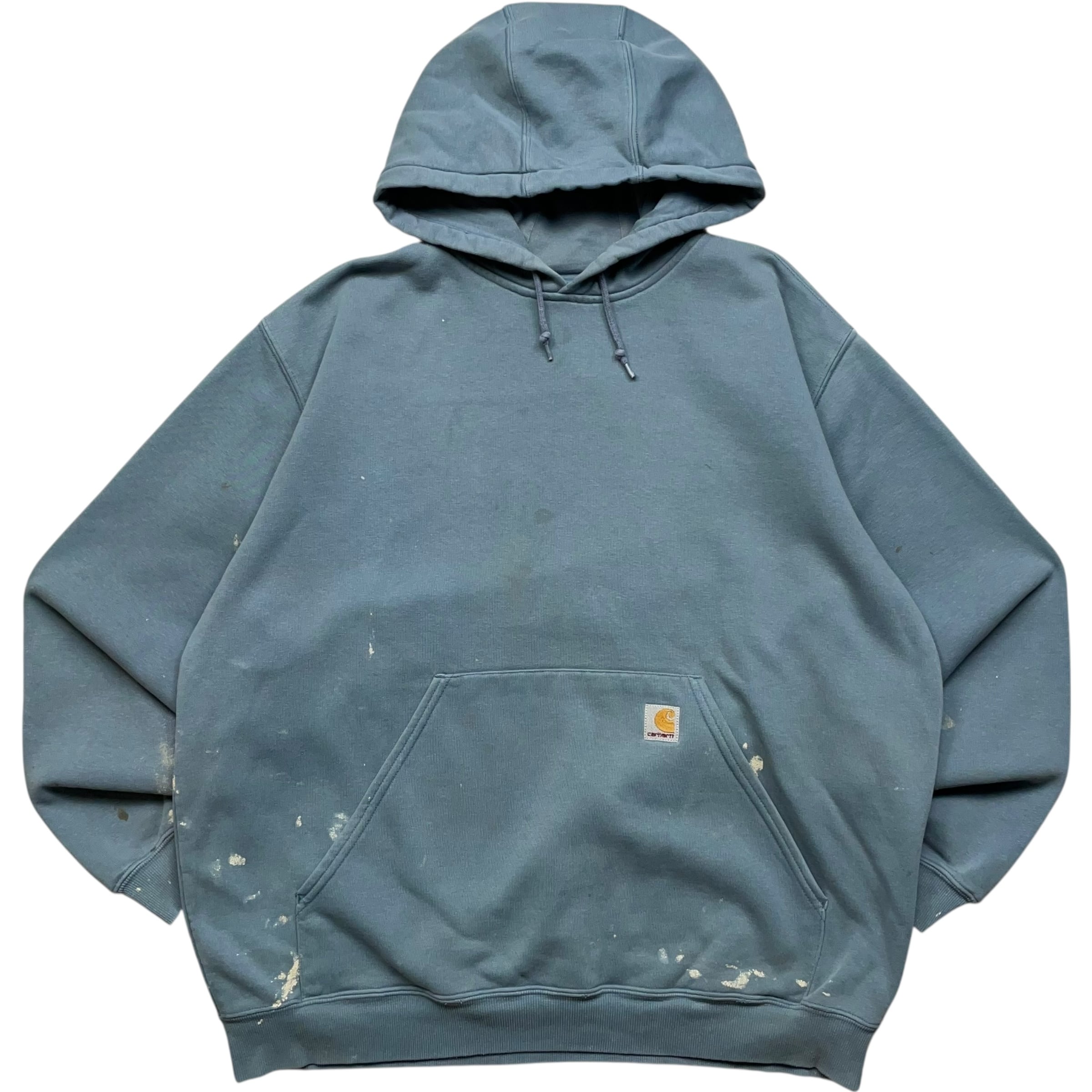 《XL》 Carhartt カーハート パーカー スウェット ペンキ ライトブルー no.9044