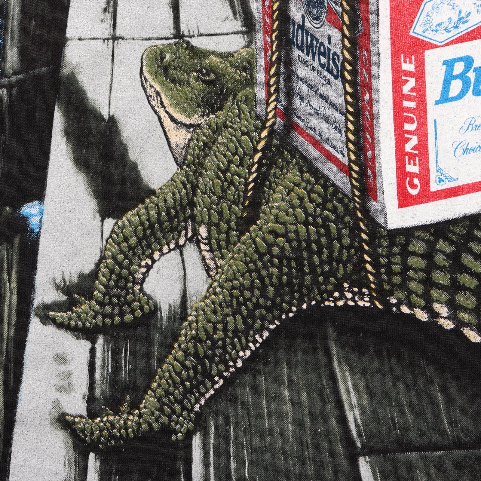 Deadstock XL 96年 USA 両面 バドワイザー frog カエル ワニ トカゲ T 