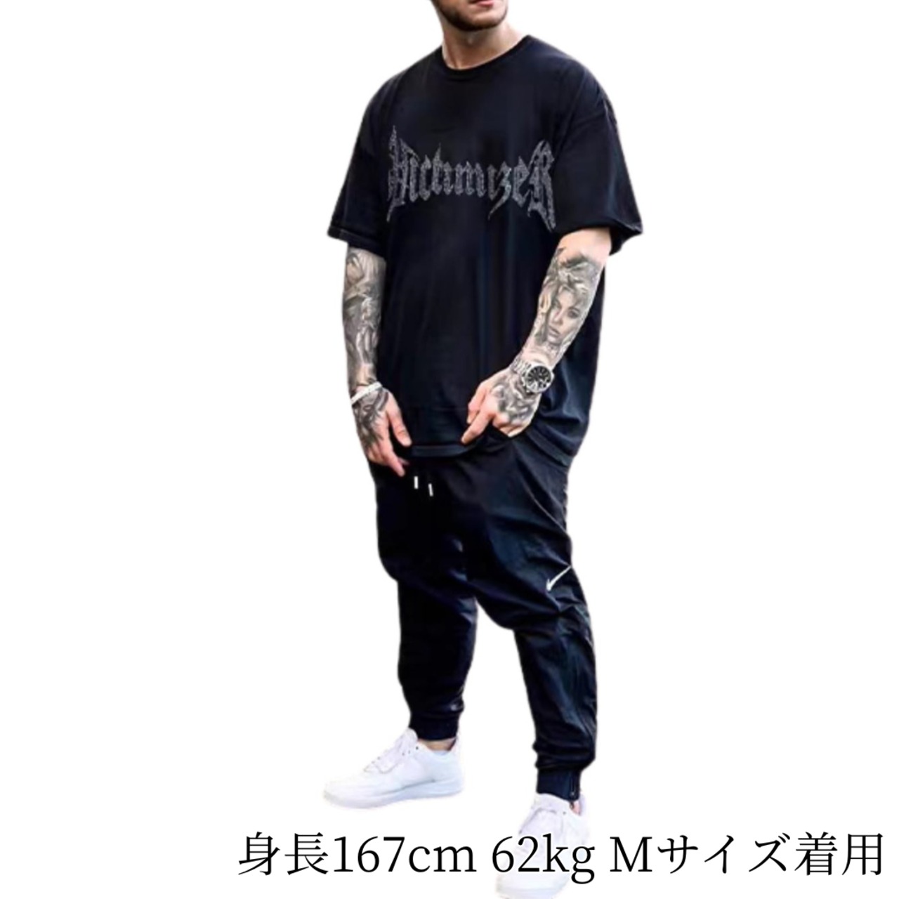 ラインストーンロゴTシャツ(T00002)