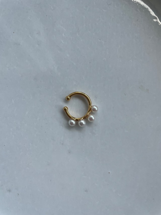 4pearl ear cuff gold small