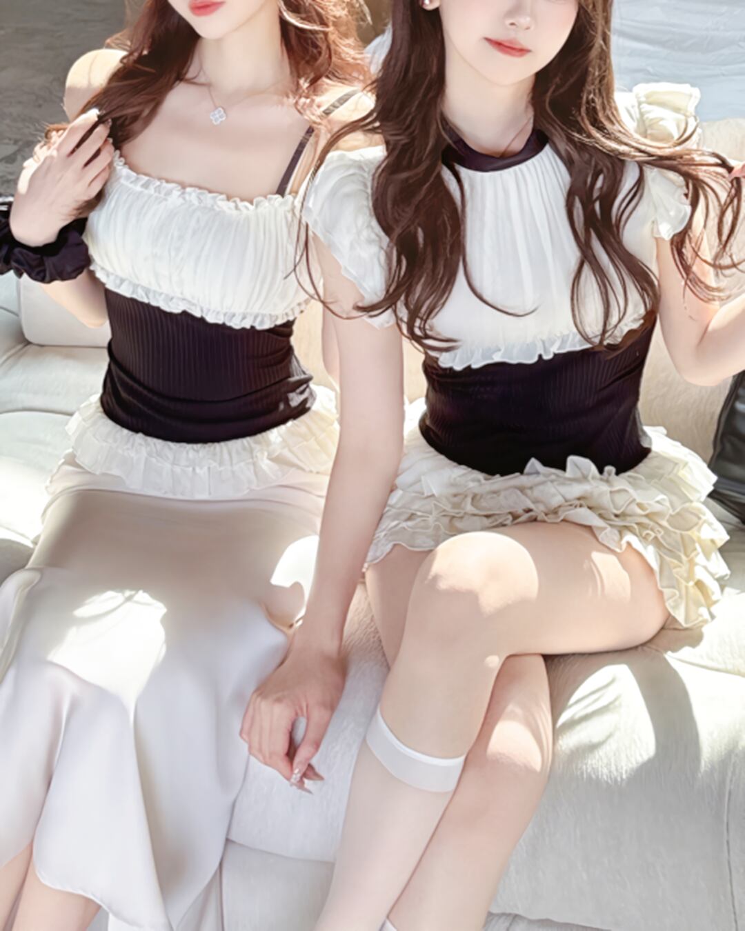 フリルギャザーリブトップス(2 type) 2505035