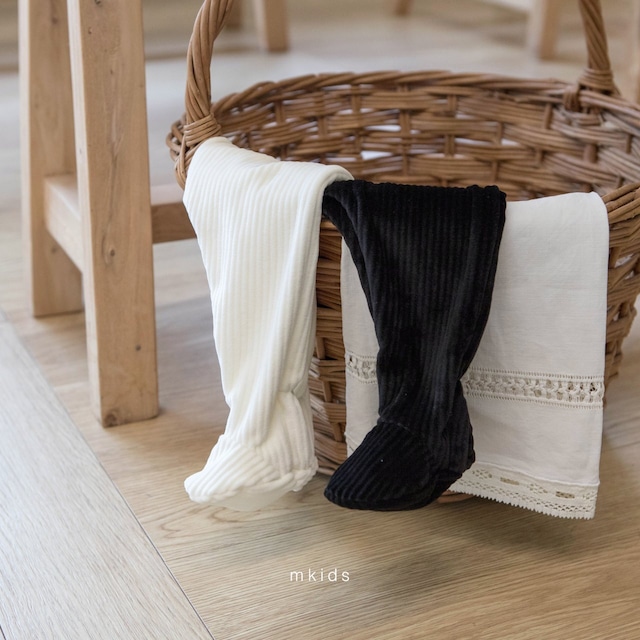 《予約》mkids¨ bebe) mink foot leggings