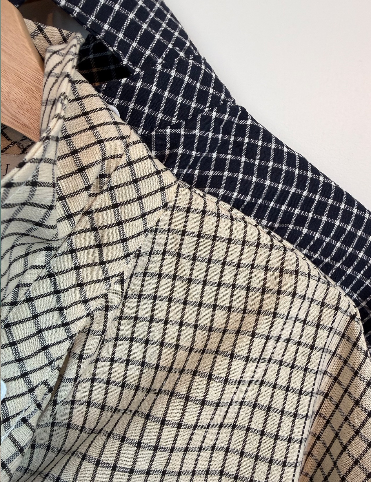 【新作5％OFF・3日間】Check Frill Shirts_2colors