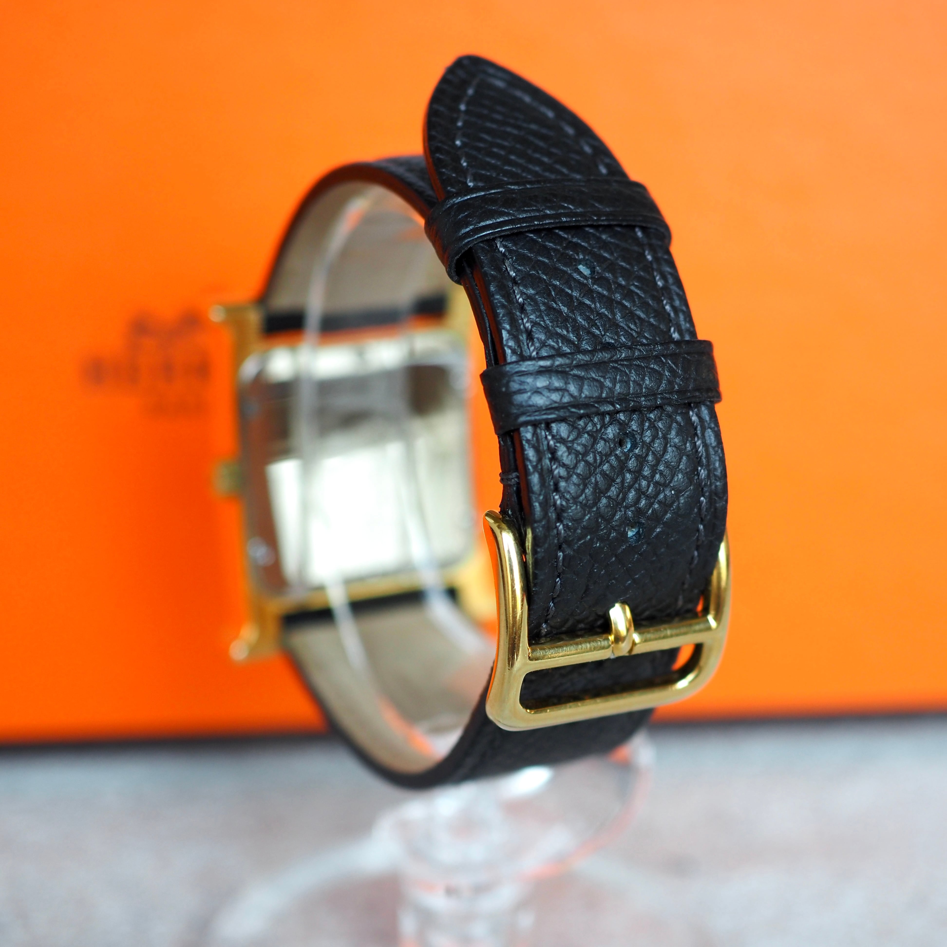 HERMES エルメス Hウォッチ ゴールド ギョーシェ文字盤 クォーツ | Plumage