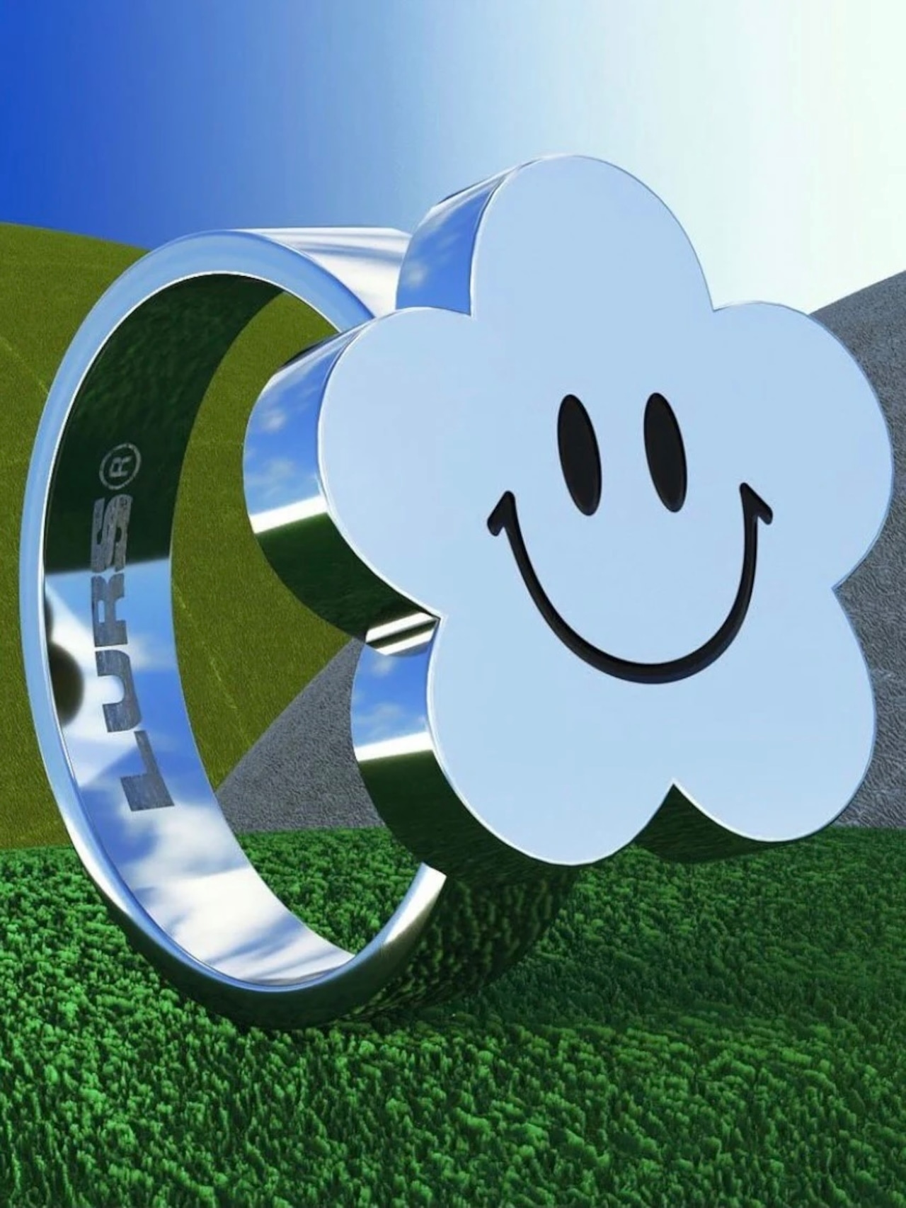 【LURS】Flat Smily Flower Ring