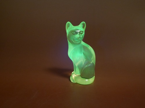 FENTON Glass フェントン　ウランガラスの猫　クリア