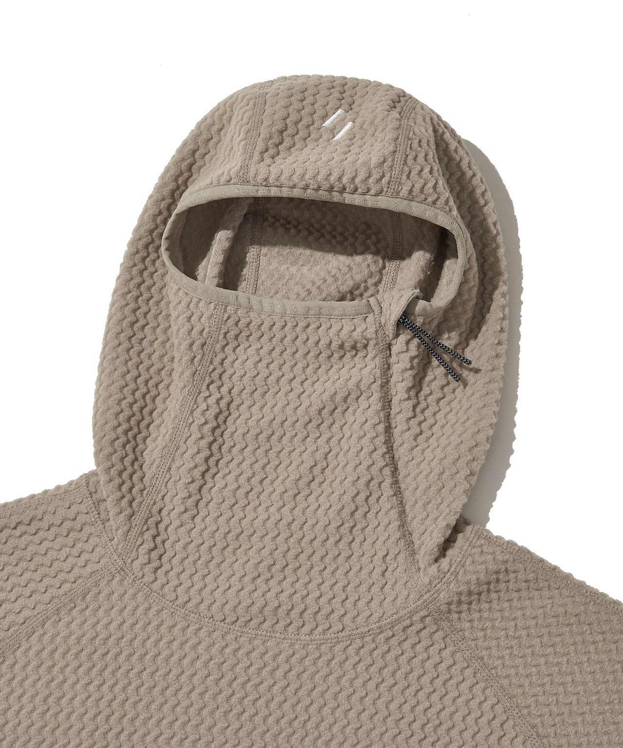 CALORA FLEECE HOODED PULLOVER_BEIGE