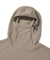 CALORA FLEECE HOODED PULLOVER_BEIGE