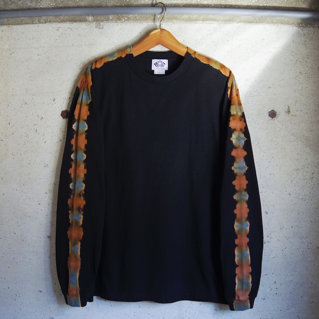 "抜染-nukizome-" TIE DYE LINE BIG LONG SLEEVE T-SHIRT 《L》