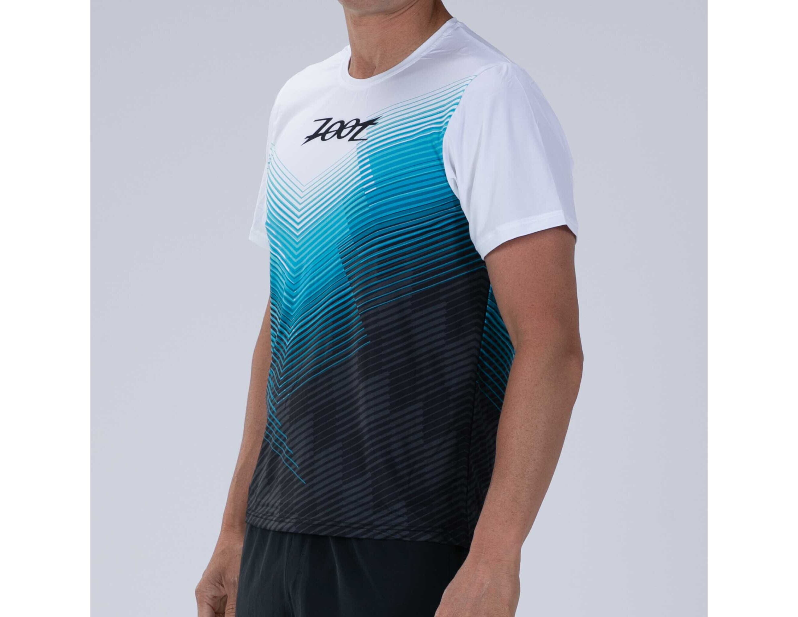 MEN RUN TEE BLUE WAVE　メンズ　アスリート専用　Tシャツ　ZMR   Zoot Sports JAPAN  トライアスロン 日本公式ショップ powered by BASE