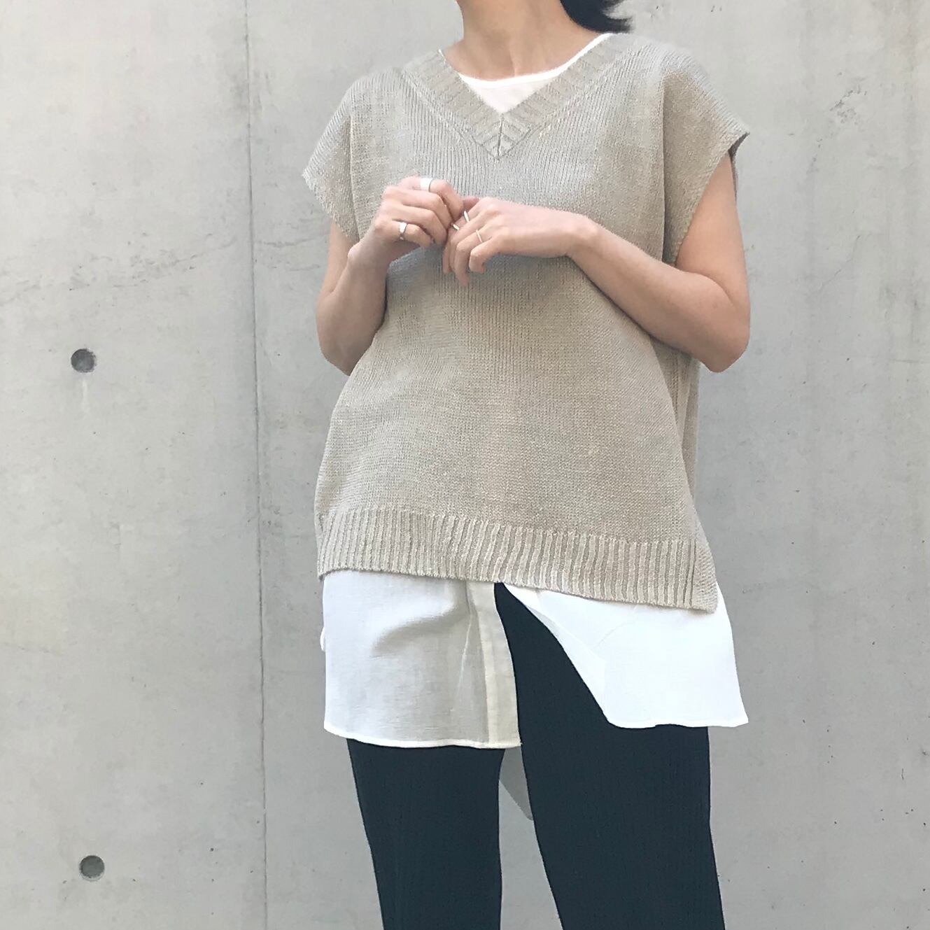 Liyoca リネンベストタンクセット BEG