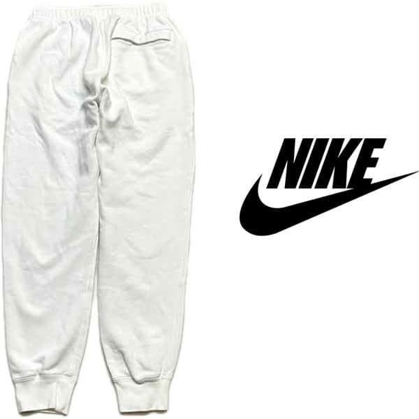 1点物◇ナイキNIKEポケット付き白スウェットパンツ古着メンズM