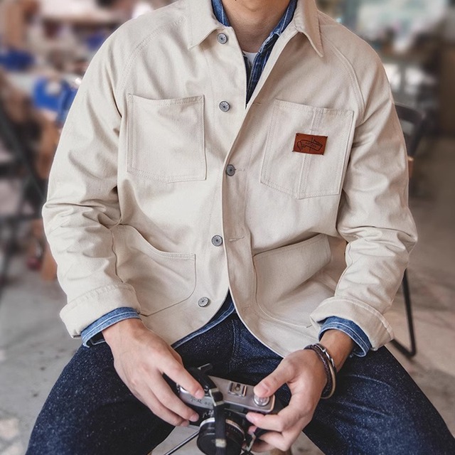 Patch pocket long sleeve coveralls 00475