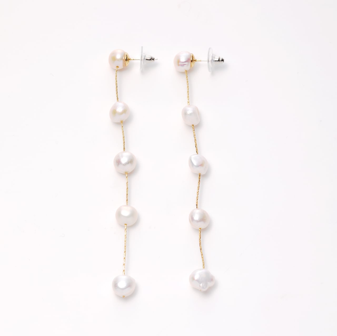 727.【10ペア】淡ピンク フラワー パール ハンドメイド ピアス