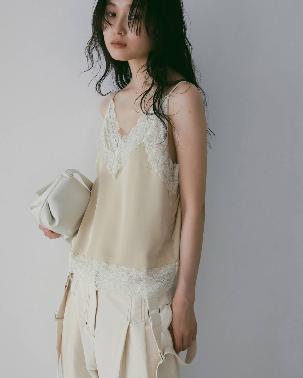 anuke 】Satin Lace Camisole | valance 福井｜レディース セレクト