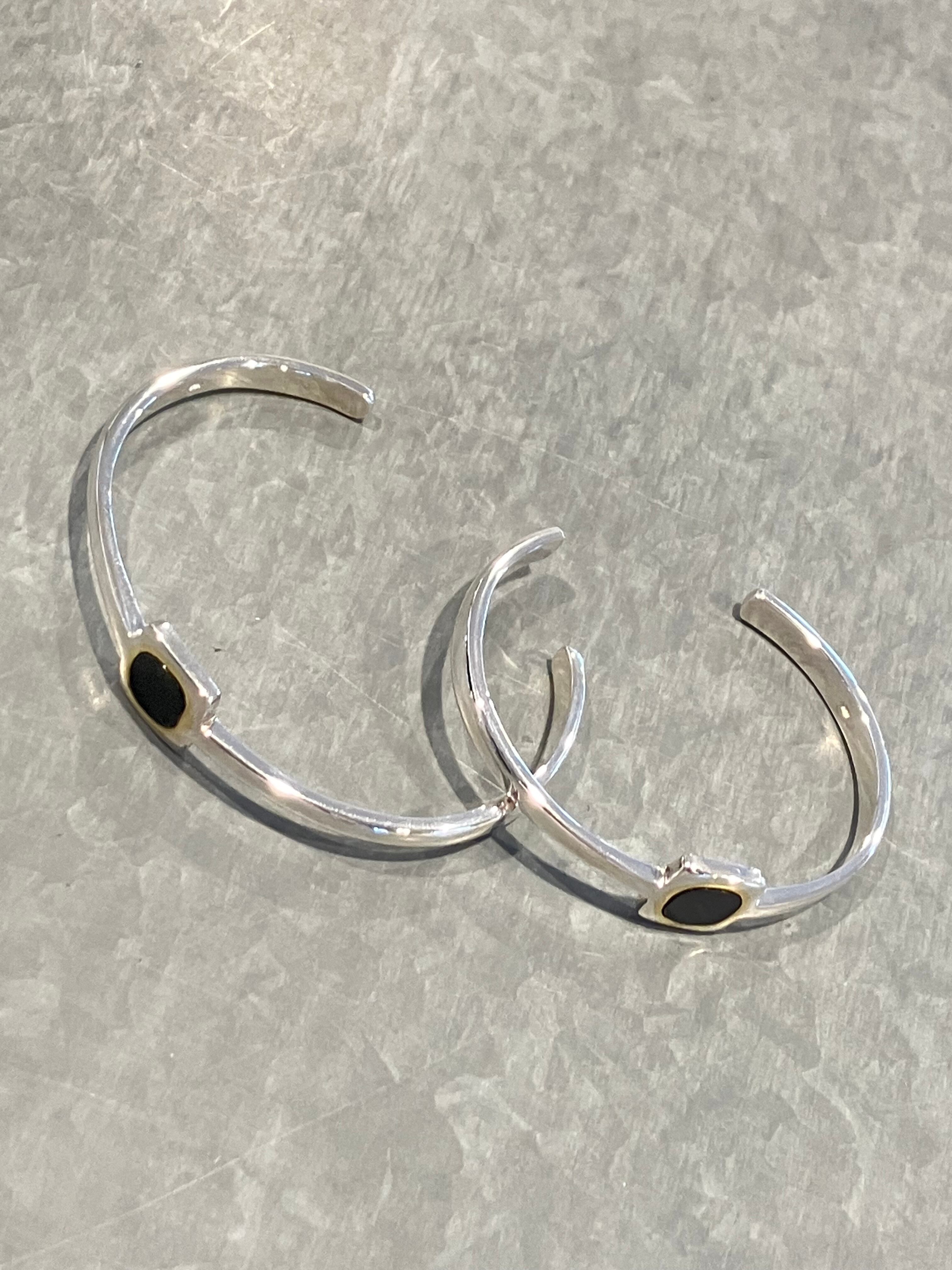 eofm silver bangle square Onyx【別注】 | MEN'S SELECTION