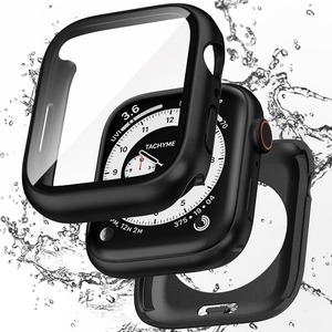 【在庫のみ】【フルカバー保護】Puptoya アップルウォッチ 防水 カバー Apple Watch Series 11 10 対応 46mm ケース 2 in 1 前後の保護 PC+ガラス素材 高透過率 装着簡単 脱落しやすい 耐衝撃 iWatch 46mm ブラック