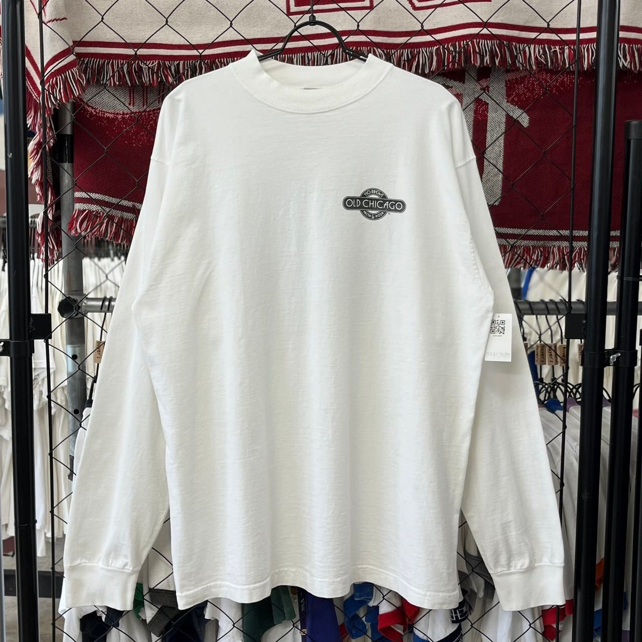 90s USA製 オールド ■ ヘインズ 総柄 オーバープリント 半袖 Tシャツ