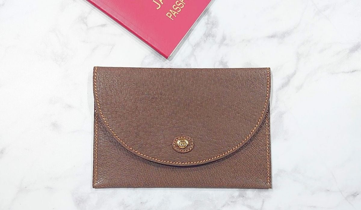 未使用 オールドグッチ GUCCI グッチ パスポートケース ミニ ポーチ 
