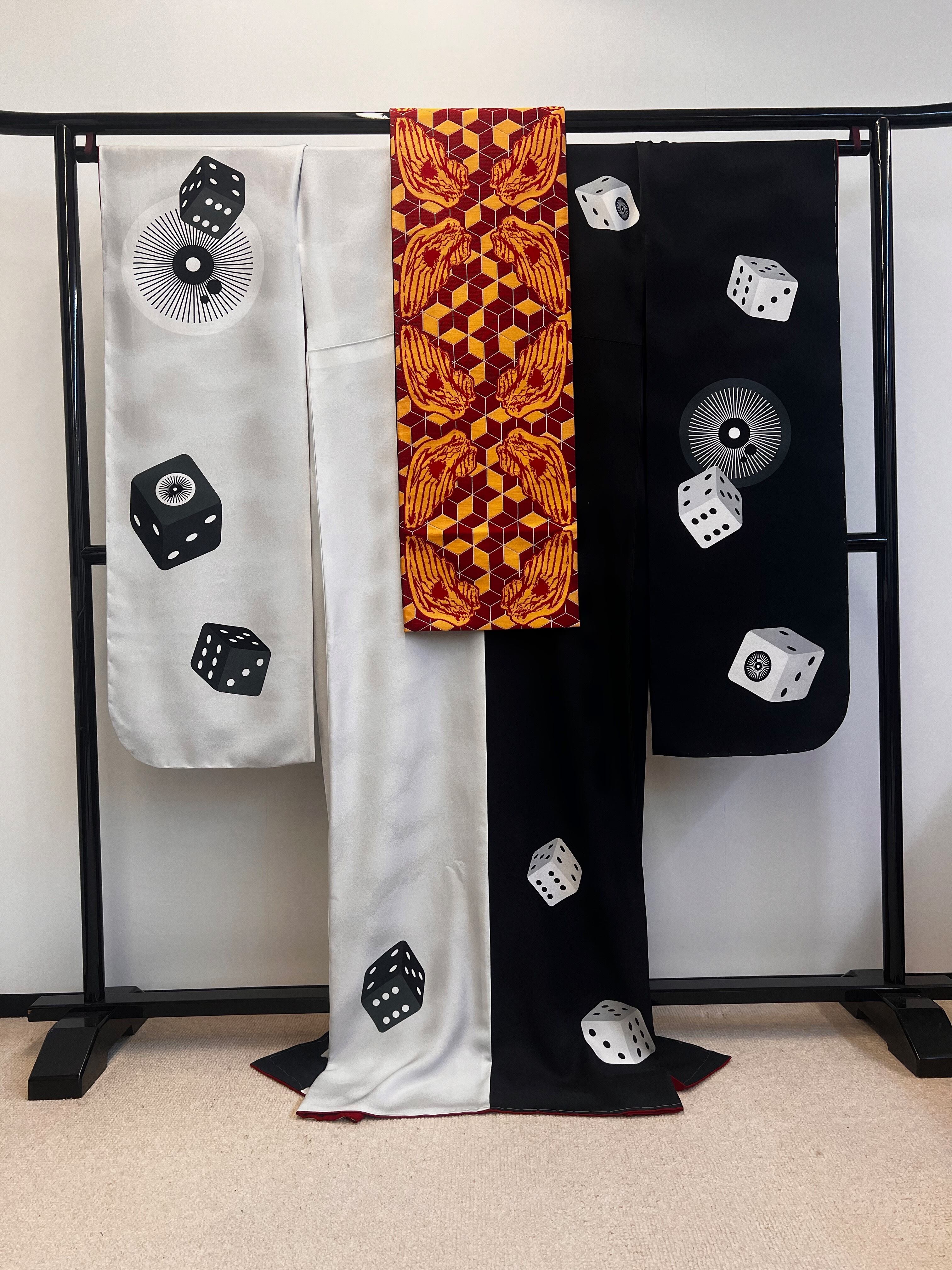 hide×odasho HI-HO!】振袖Diceダイス & 袋帯Eyesアイズ お誂えフル