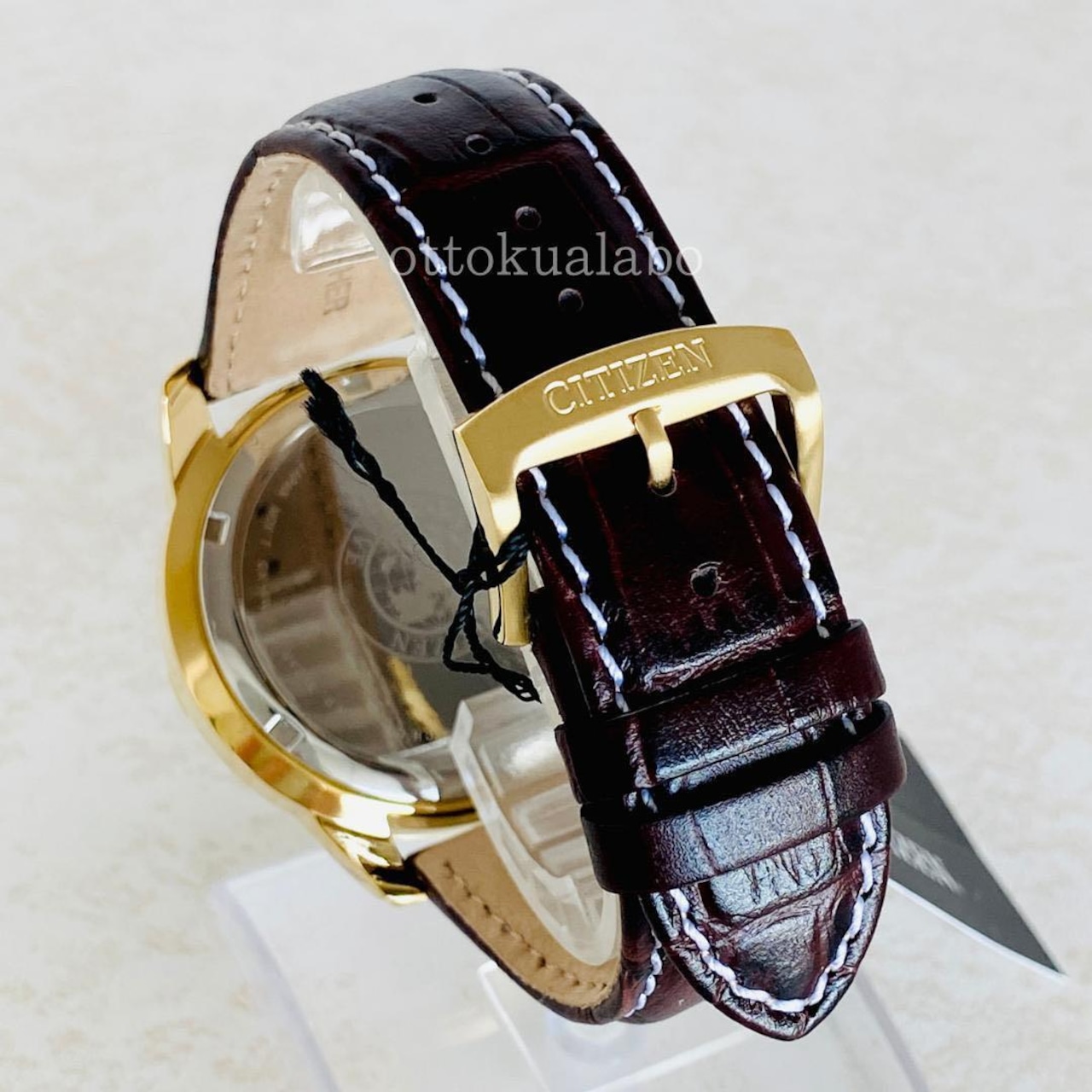 新品】CITIZENシチズン腕時計メンズソーラー日付ブラウンレザー  