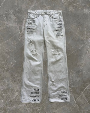 "Number (N)ine 02SS" patch work design pants