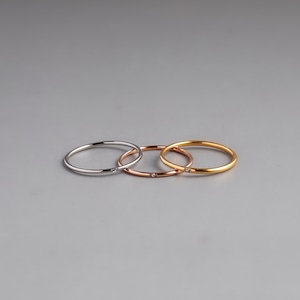 316L simple stone ring  #r24