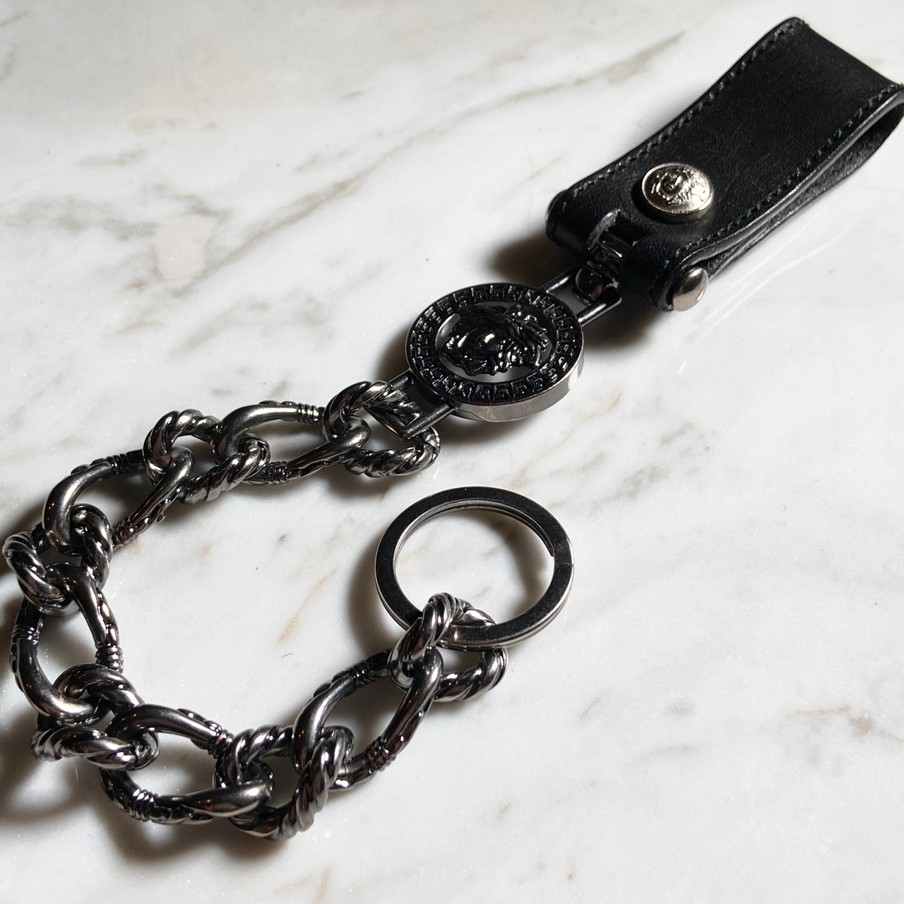 VERSACE short wallet chain with medusa