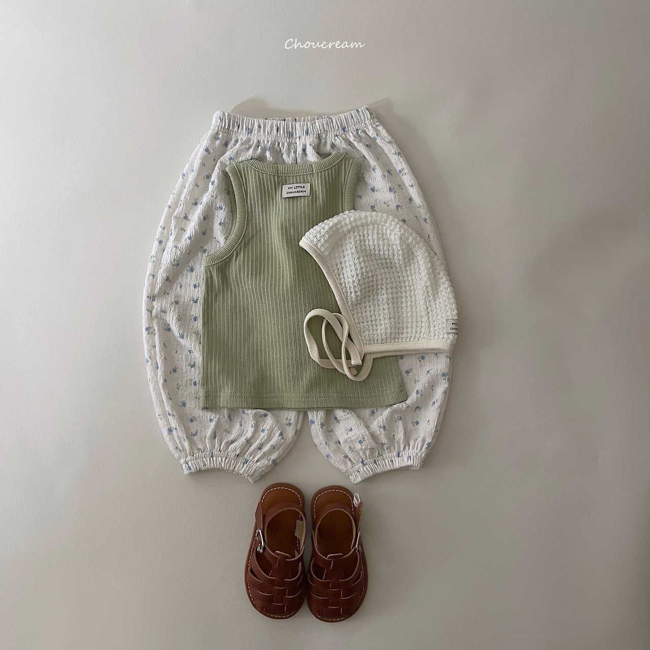 [choucream] Cable ribbed sleeveless / [슈크림] 케이블골지나시