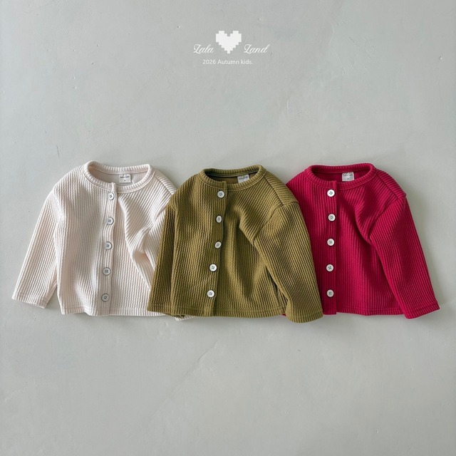 【ﾉﾍﾞﾙﾃｨ＆送料無料】Alpha ribbed cardigan / lalaland