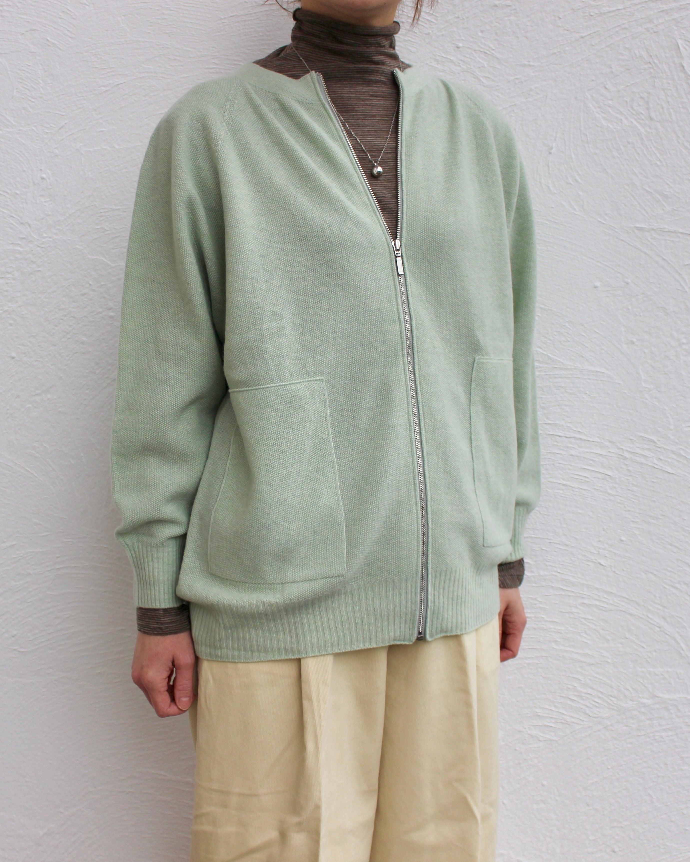 KEIHayamaPLUS/zip-up knit cardigan