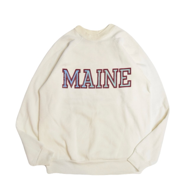 USED 70-80s "MAINE" Sweatshirt -Large 02536