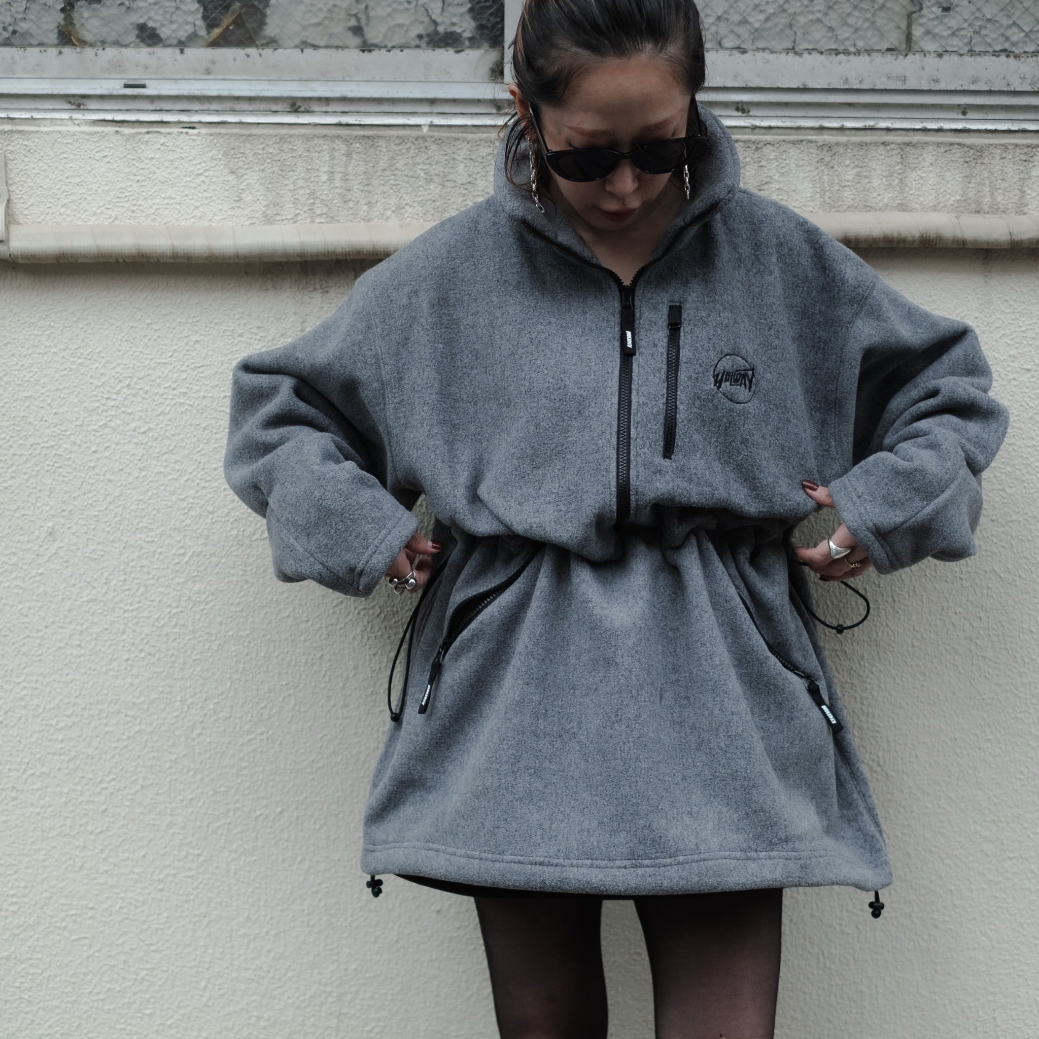 HOLIDAY】 classic fleece anorak dress | olaf