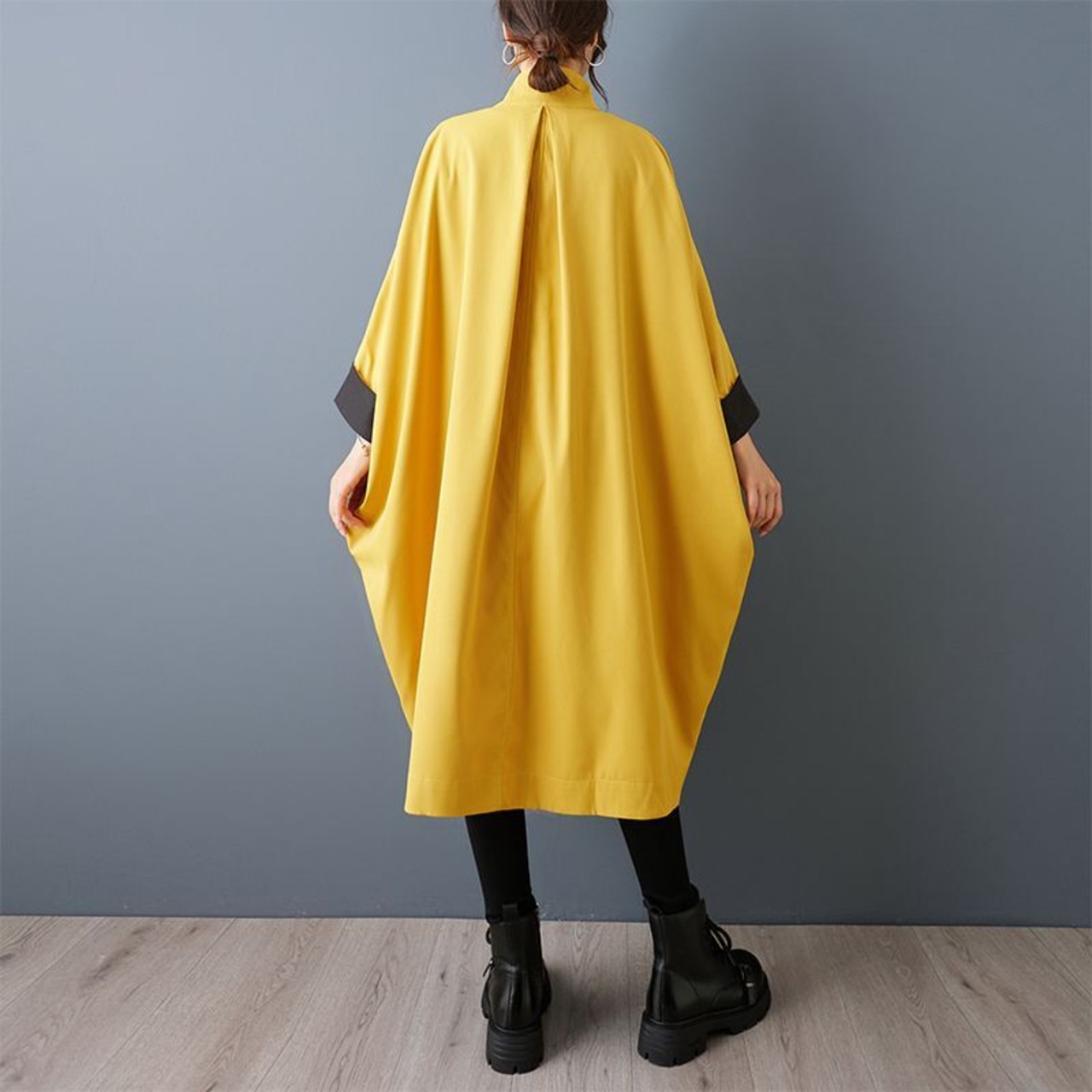 ボタンフロント コクーン ジャケット 60069