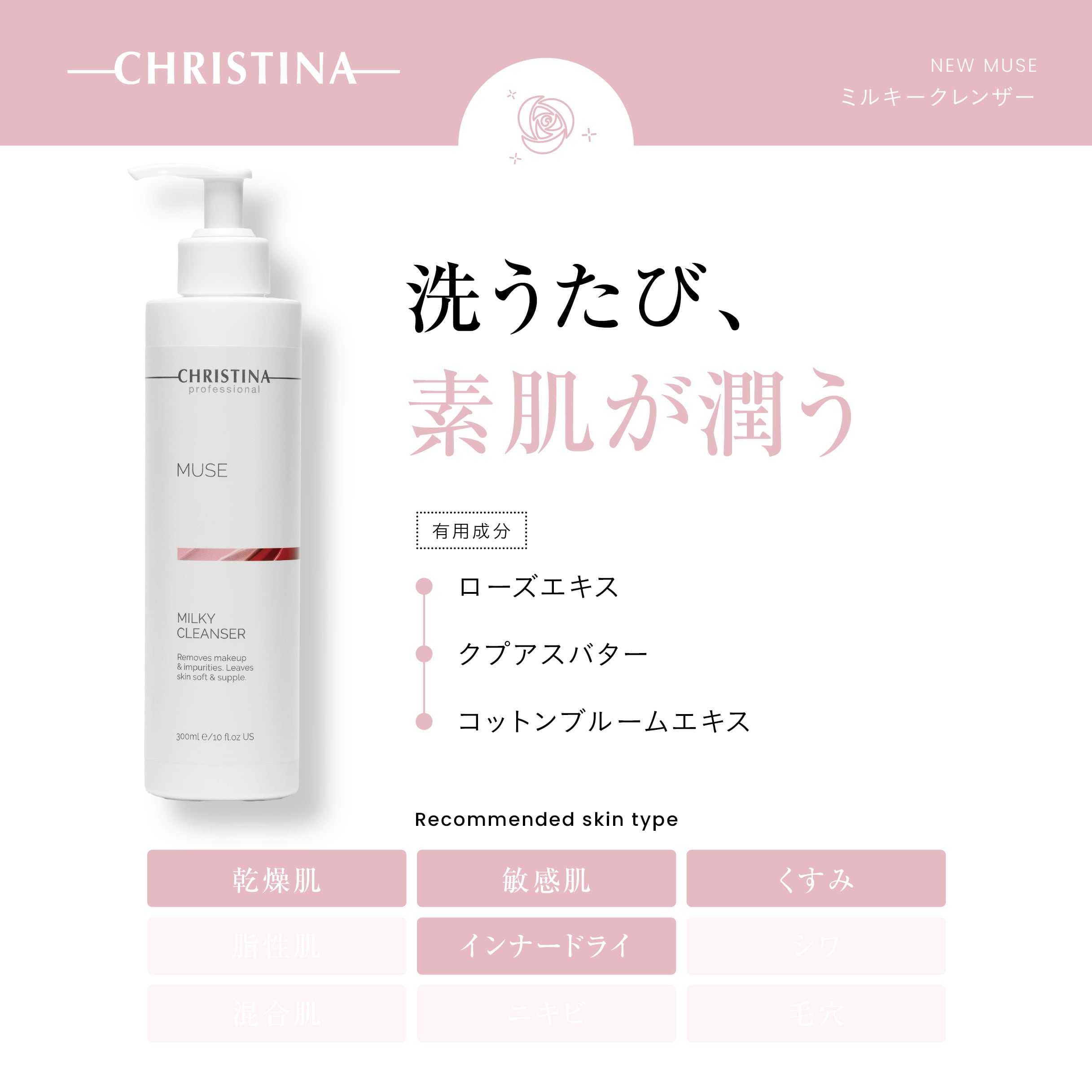 CHRISTINA】ミルキークレンザー【N-MUSE】 | BEAUTE SHOP