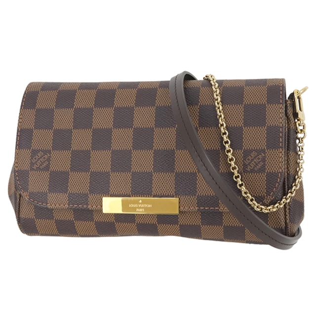 Used LOUIS VUITTON ルイヴィトン ショルダーバッグ フェイボリット PM ダミエ ブラウン チェーンバッグ