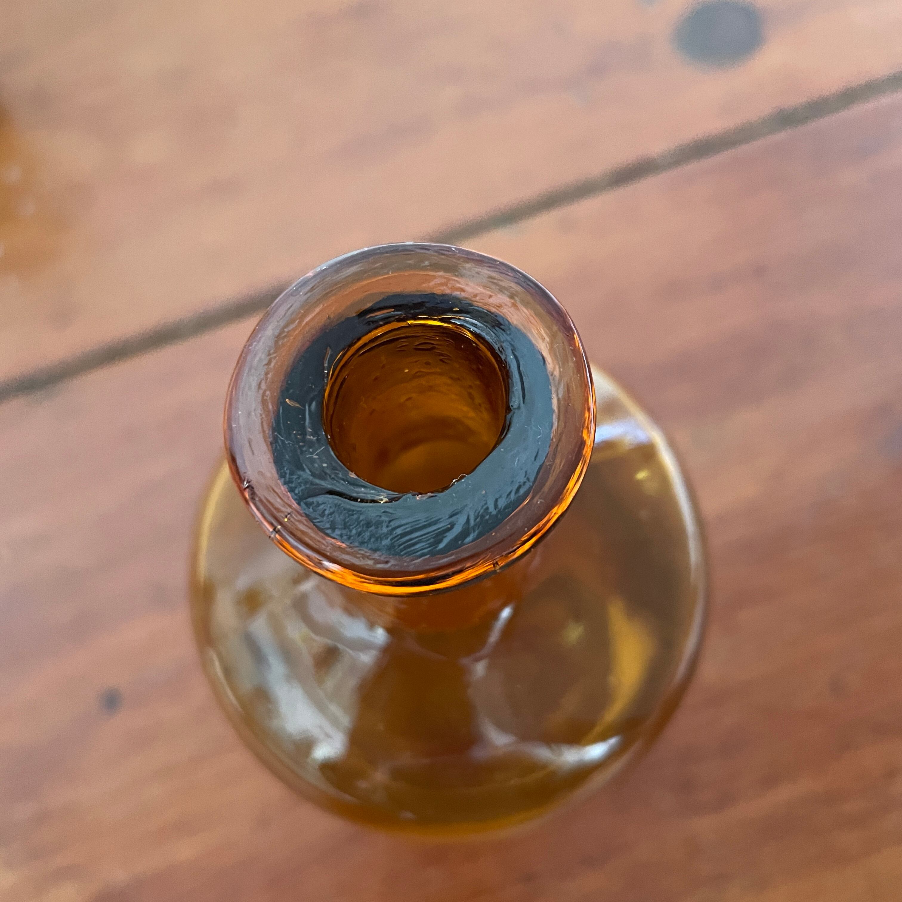 Antique Ambre Glass Bottle/琥珀色のアンティーク薬品ボトル(M Antique Ambre Glass Bottle/琥珀色のアンティーク薬品ボトル(M