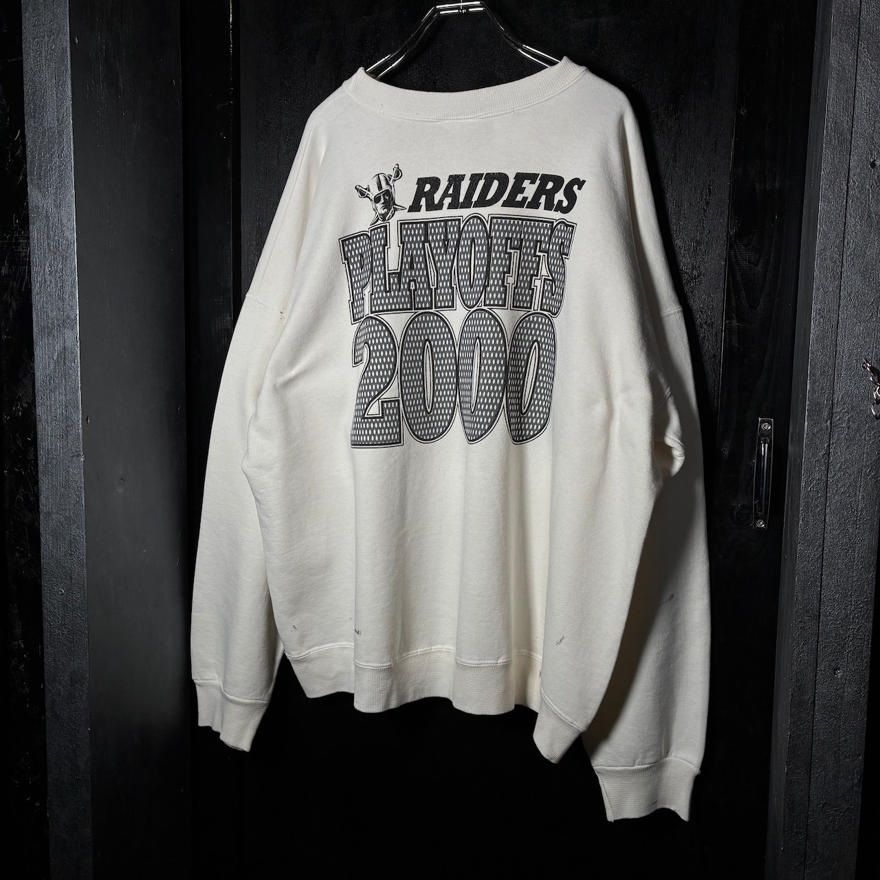 00s Hanes NFL RAIDERS スウェット　白　両面プリント　レイダース