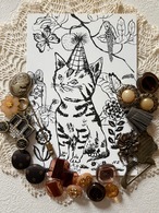 2026Happy Bag ⑦  レトロボタン 染めボタン 輸入デザインパーツ タッセル カメオ ナタリーレテ ポストカード