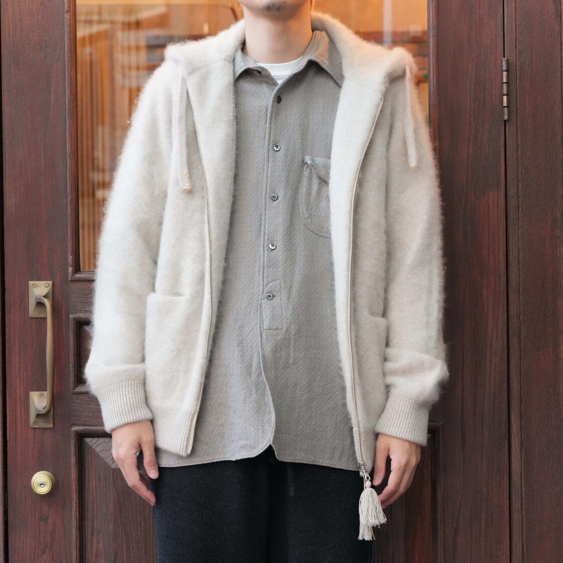 GALLARDAGALANTE NAVY】 パイピングボアコート 完売 ONLINE STORE 
