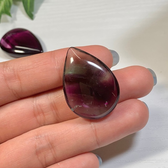 7.透明度高☆グラデーションフローライトルース・しずく型