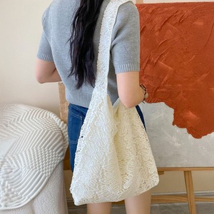 トートバッグ 大容量 レディース 花柄レース 軽量 通勤 通学 きれいめ 大人 かわいい A4 肩掛け レースバッグ 折りたたみ エコバッグ 大人可愛い 大人女子